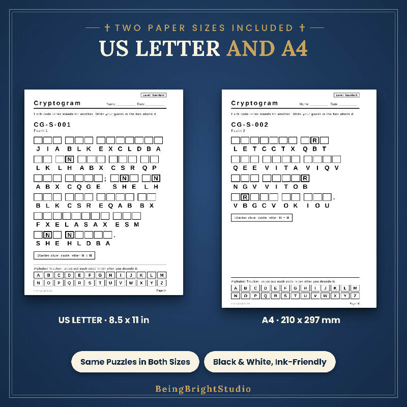 Psalms Cryptogram Puzzles for Seniors, 150 Extra Large Print KJV Puzzles, Activity Director Planner
