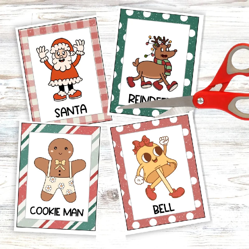 Christmas Winter Scavenger Hunt and Memory / Matching Game Set