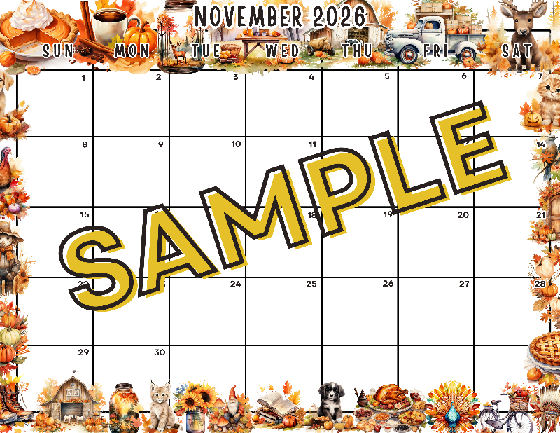November 2026 Calendar Template #2