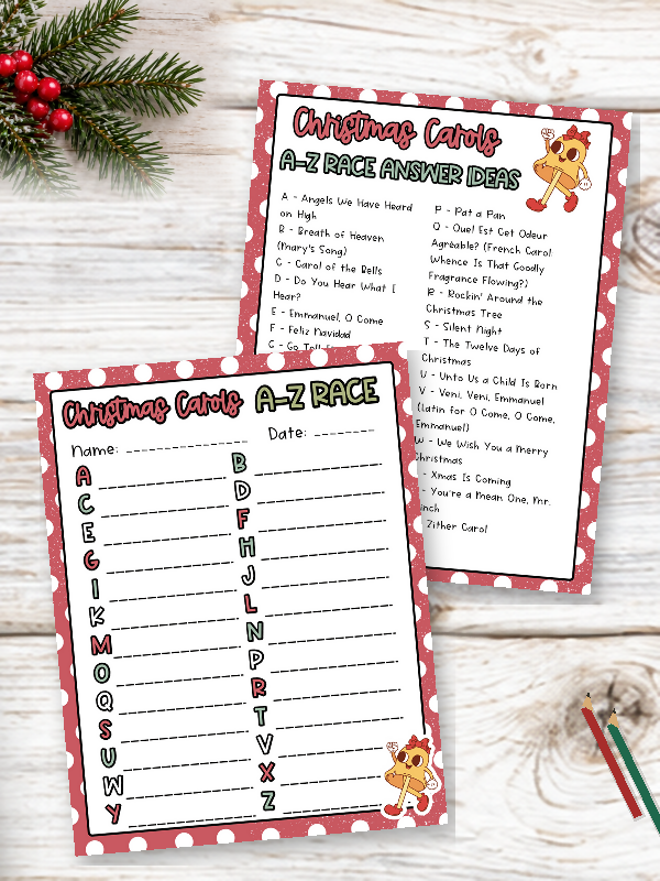 Christmas Activity Bundle, Left Right Party Games, Word Puzzles & Mazes, Don't Eat Pete, Scavenger Matching Cards, Stationary, Bookmarks & More
