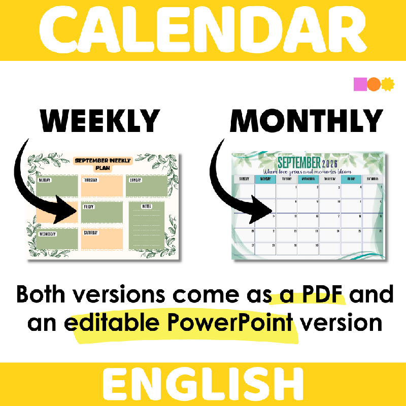 September Activity Director Calendar Kit | Printable & Editable Monthly & Weekly Planning Pages for Activity Directors