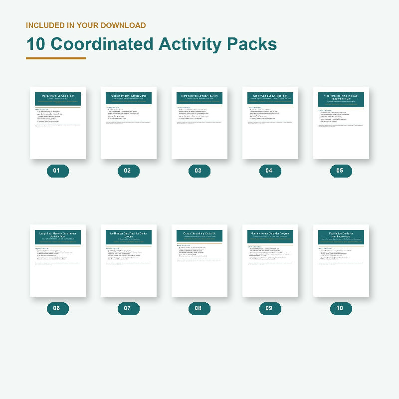 Senior Group Improv Activity Bundle - 10 Fun Games for Creative Engagement
