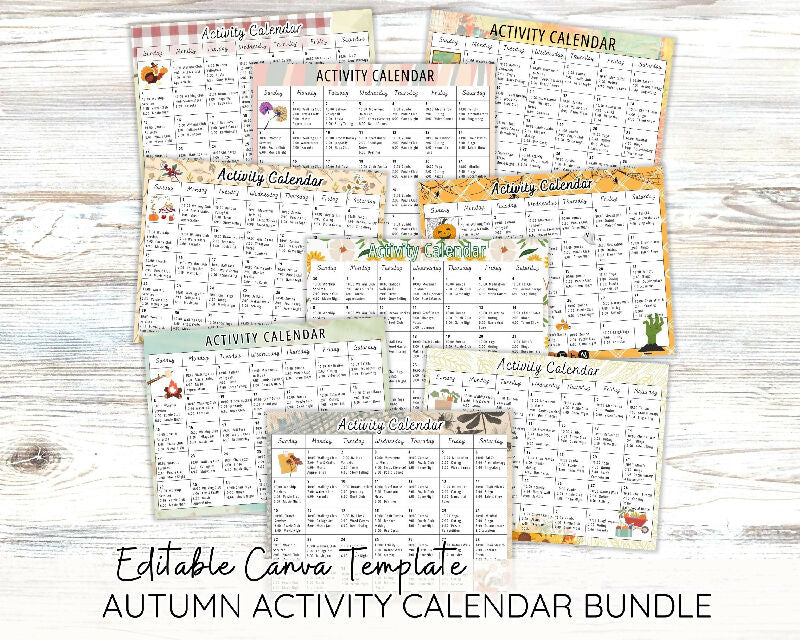 Activity Calendar Canva Template for Recreation Director, Bulletin Board Theme for Long Term Care Senior Living or Day Program