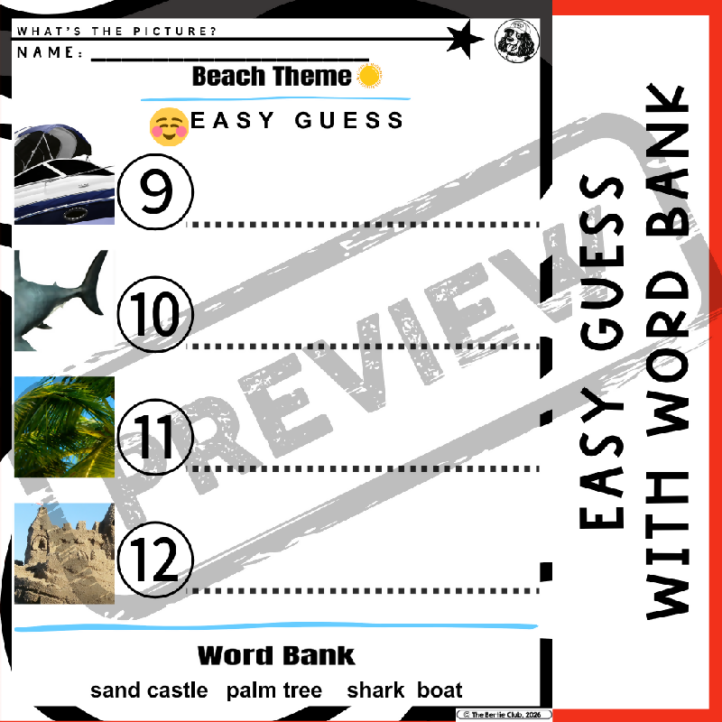 What's the Summer Picture? | Easy, Hard, Group & PowerPoint Versions