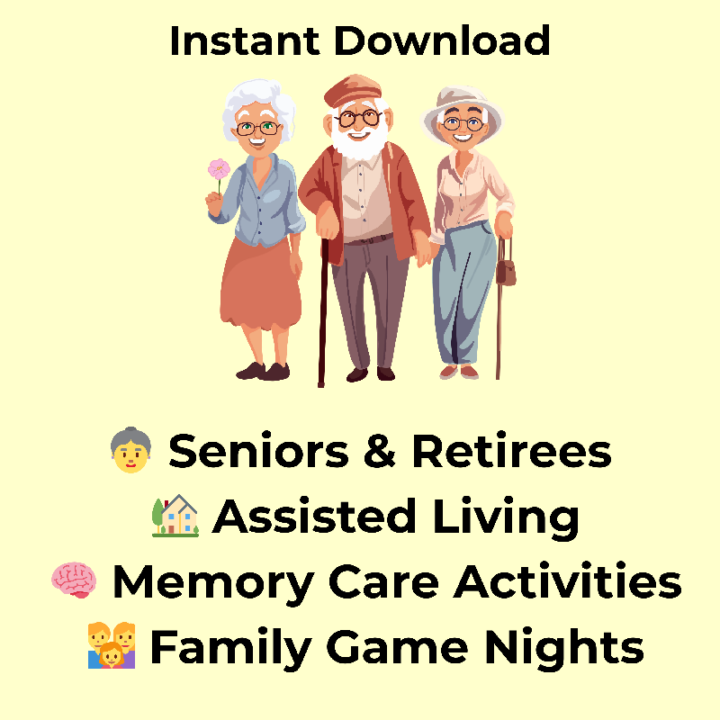 Classic TV Trivia Printable 1950s 1960s 1970s 1980s Trivia for Seniors