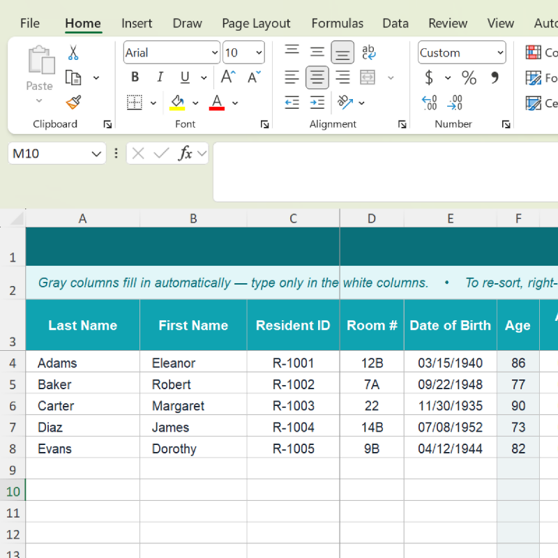 MDS Care Plan Tracker Excel Template | Nursing Home mds Coordinator Tool | R.A.I Schedule, Due Dates, Dashboard | SNF LTC