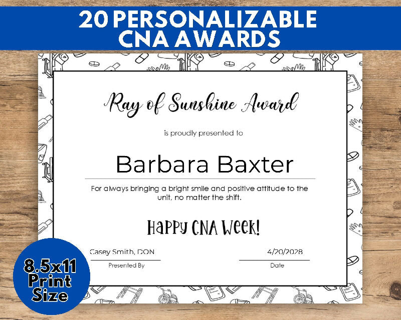 CNA Recognition Awards Bundle