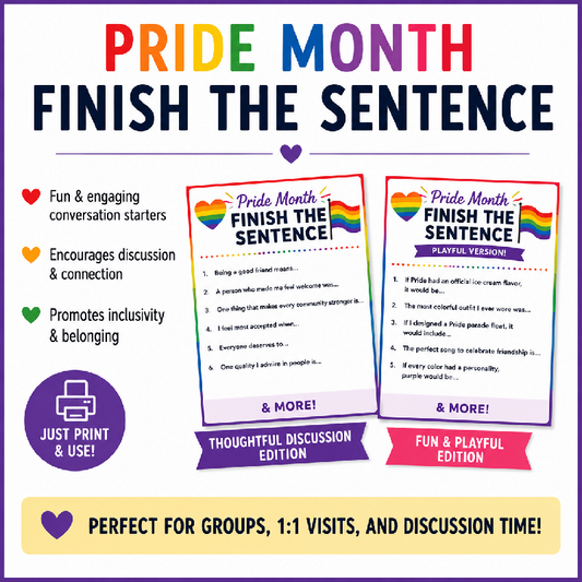 Pride Month Finish the Sentence Worksheets