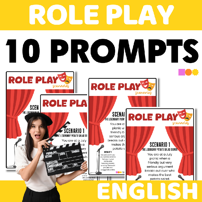Role Play Prompts Month of July Theme - Acting & Drama Play