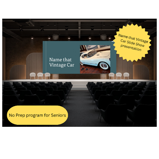 Vintage car Trivia game for seniors | Reminiscing Therapy| downloadable Seniors group Games