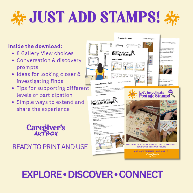 Let’s Investigate: Postage Stamps | Low-Prep Senior Activity & Printable Stamp Gallery