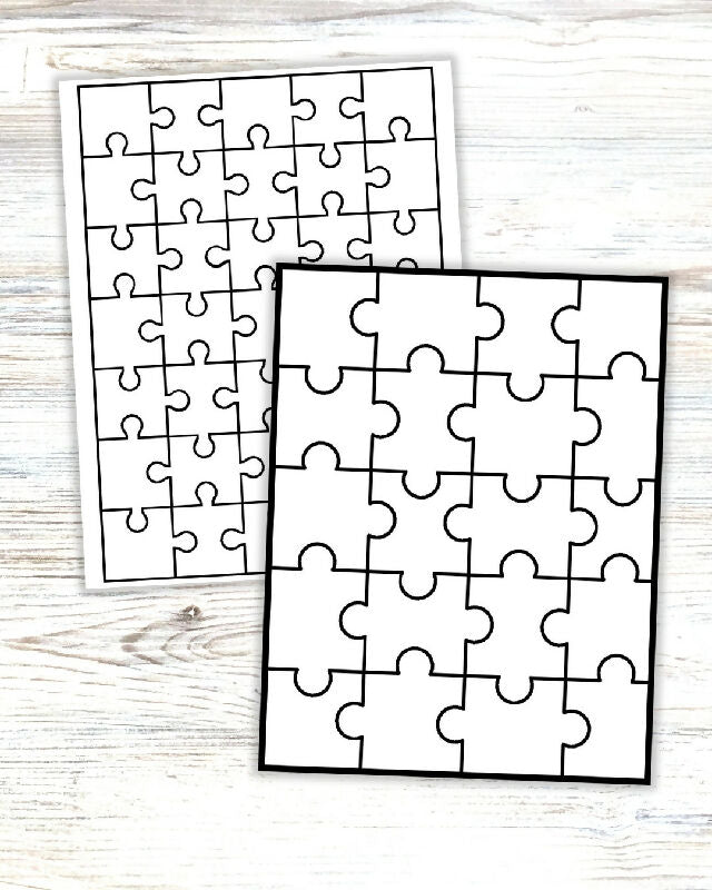 Design Your Own Puzzle Printable: DIY Puzzle Templates with Therapeutic Protocol for Adult Group Activities