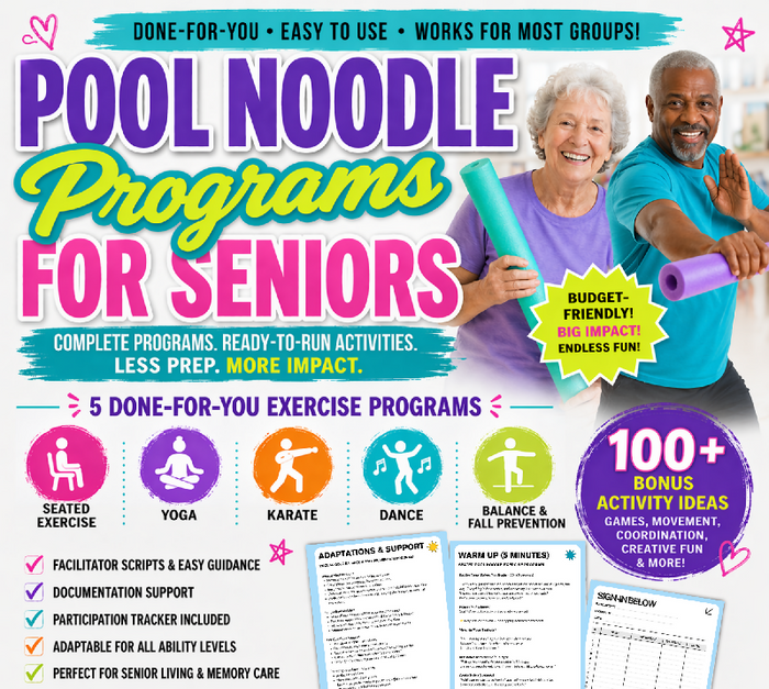 Pool Noodle Programs for Seniors | Yoga, Dance, Karate & Fall Prevention Activities