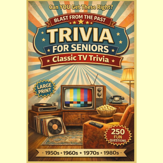 Classic TV Trivia Printable 1950s 1960s 1970s 1980s Trivia for Seniors
