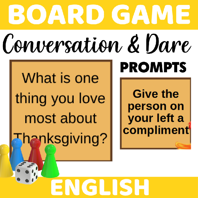 Thanksgiving Themed Conversation Board Game for Seniors | Discussion Questions for Memory Care & Social Engagement November-Themed| Icebreaker Activity for Older Adults to Share Thanksgiving
