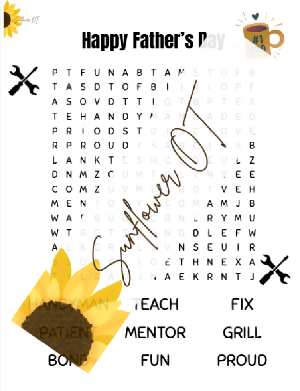 15x15 Father's Day Word Search Promo