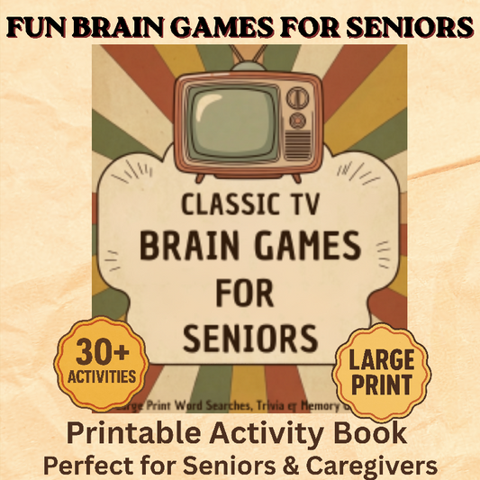 Brain Games for Seniors: Activity Book with Puzzles, Word Searches and More