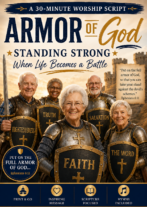 Armor of God – Standing Strong When Life Becomes a Battle-Worship Script for Seniors