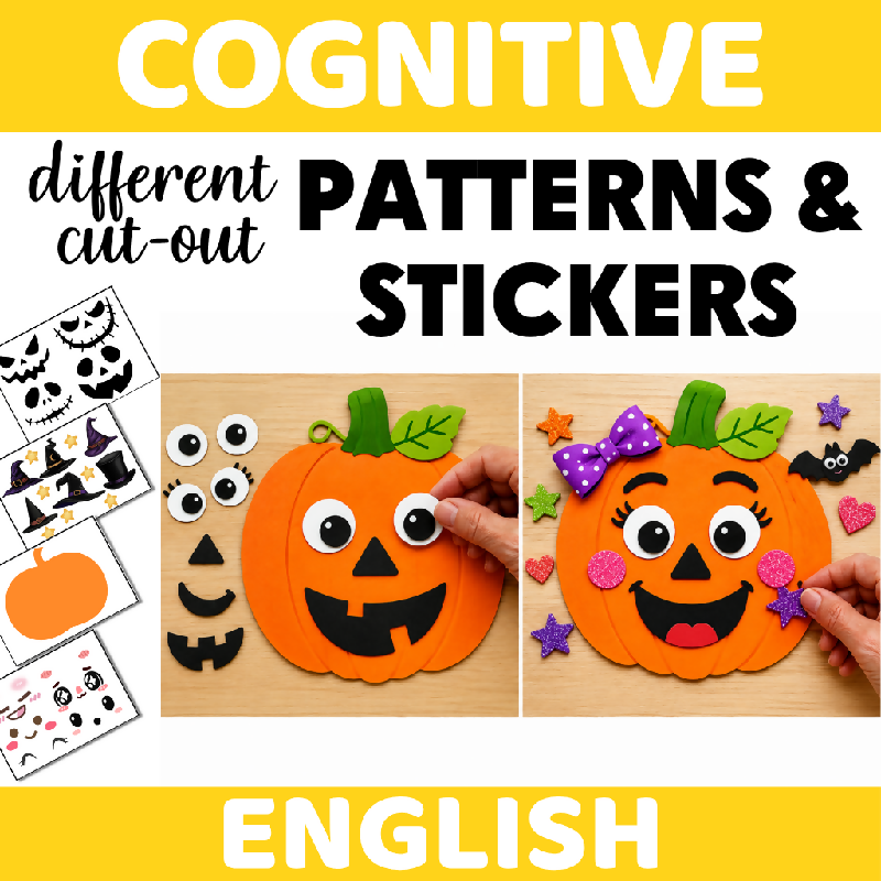 Halloween Craft for Seniors | Printable Easy Crafting Activity for Elderly Adults and Senior Living - Pumpkin Faces - October-themed