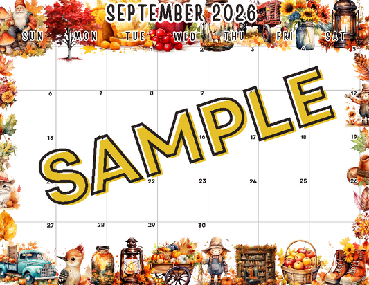 September 2026 Calendar Template #2
