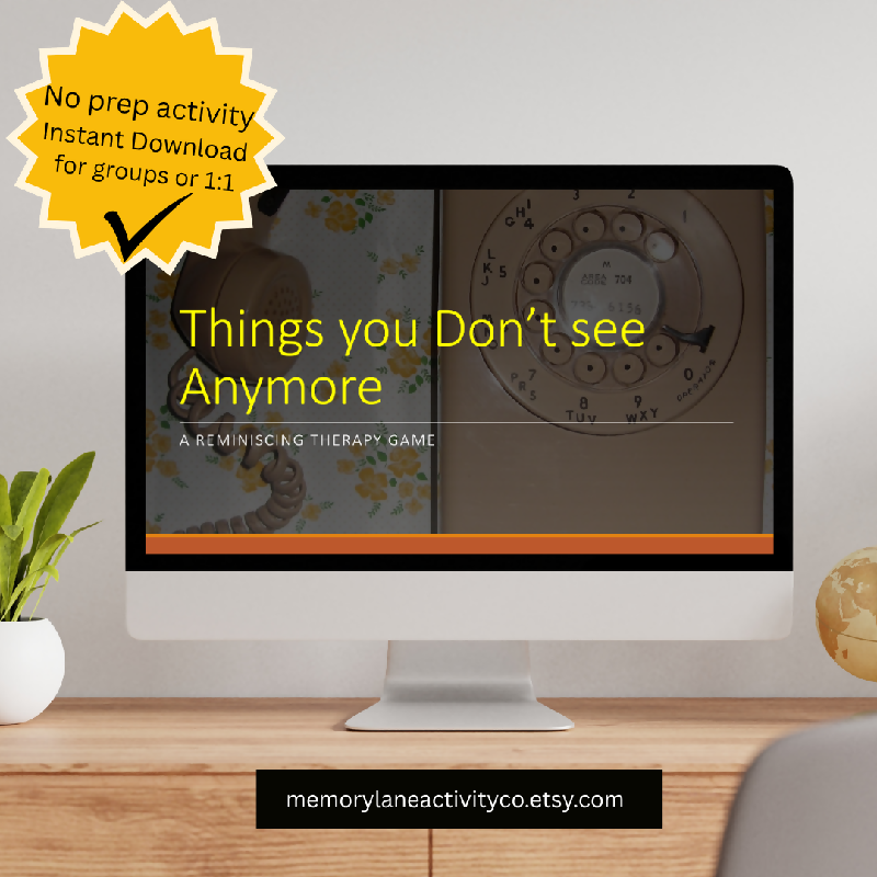 Things you Don't see anymore a Power Point reminiscing program designed to spark conversation an memories