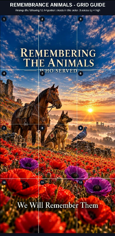 remembrance animal poster/puzzle