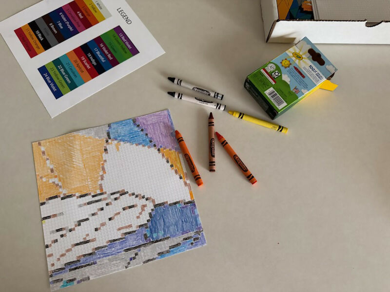 Abraham and Isaac Collaborative Color by Number | Giant Group Activity Poster | Biblical Art | Watercolor Style