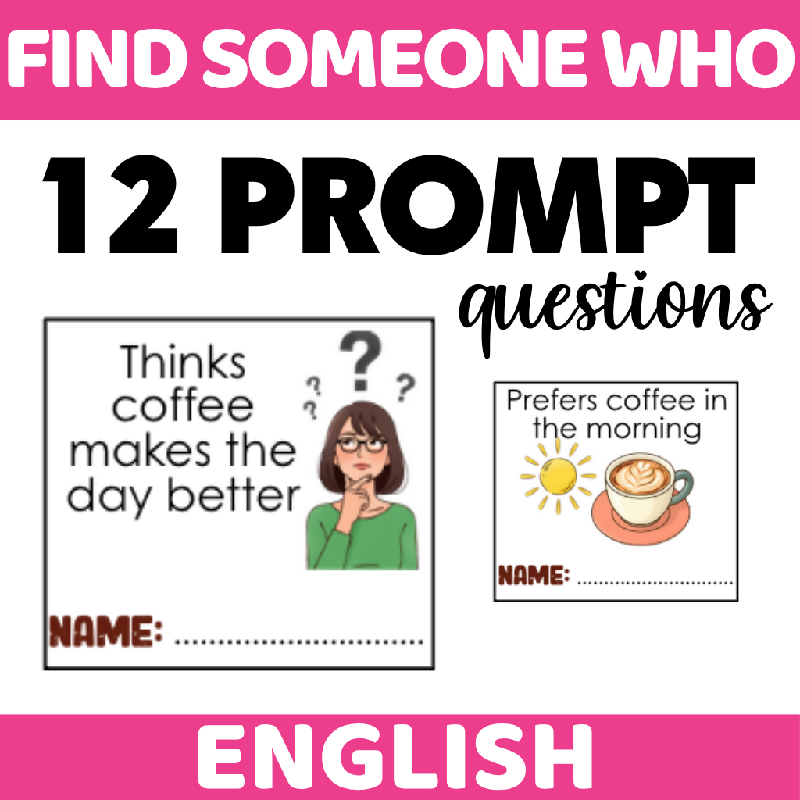 Find Someone Who: International Coffee Day Icebreaker for Seniors | Social Engagement & Conversation Activity | Conversation Prompts & Group Mingling Game