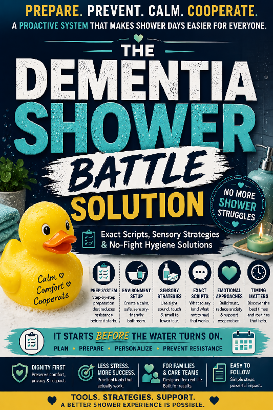 The Dementia Shower Battle Solution: Exact Scripts, Sensory Strategies & No-Fight Hygiene Solutions