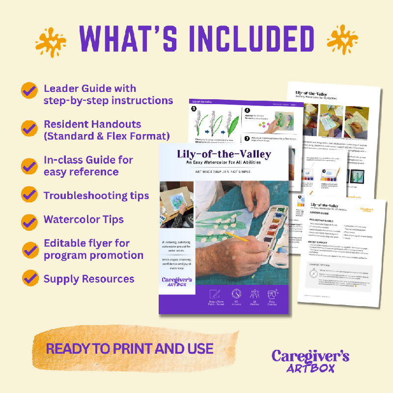 Watercolor Flowers Step-by-Step | Field-Tested for Assisted Living, Skilled Care & Memory Care