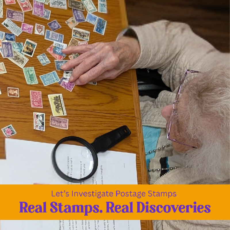Let’s Investigate: Postage Stamps | Low-Prep Senior Activity & Printable Stamp Gallery
