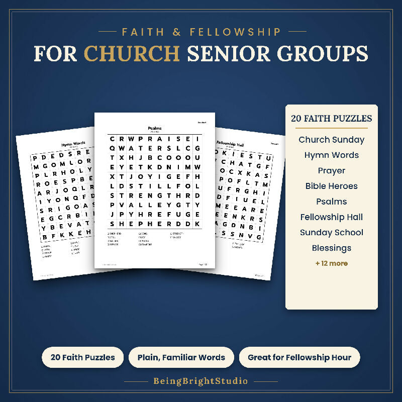 Extra Large Print Word Search for Seniors, 200 Printable Puzzles, Bingo Bonus, US Letter and A4