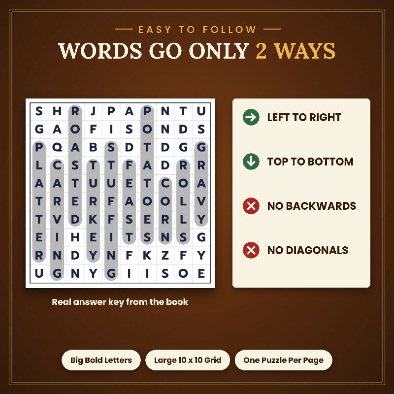 Fall Thanksgiving Word Search for Seniors, 50 Extra Large Print Puzzles, Bingo Bonus, US Letter and A4