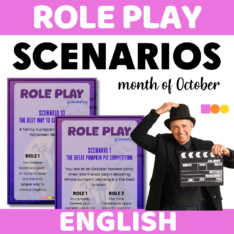 October Halloween Role Play Prompts for Seniors | Printable Conversation and Social Interaction Activity for Elderly Adults and Senior Living