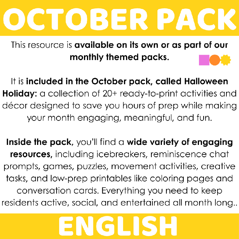 Fall Season Crossword Puzzles for Seniors | October-Themed Printable Brain Activities for Fine Motor & Cognitive Practice for Older Adults - Autumn-Themed
