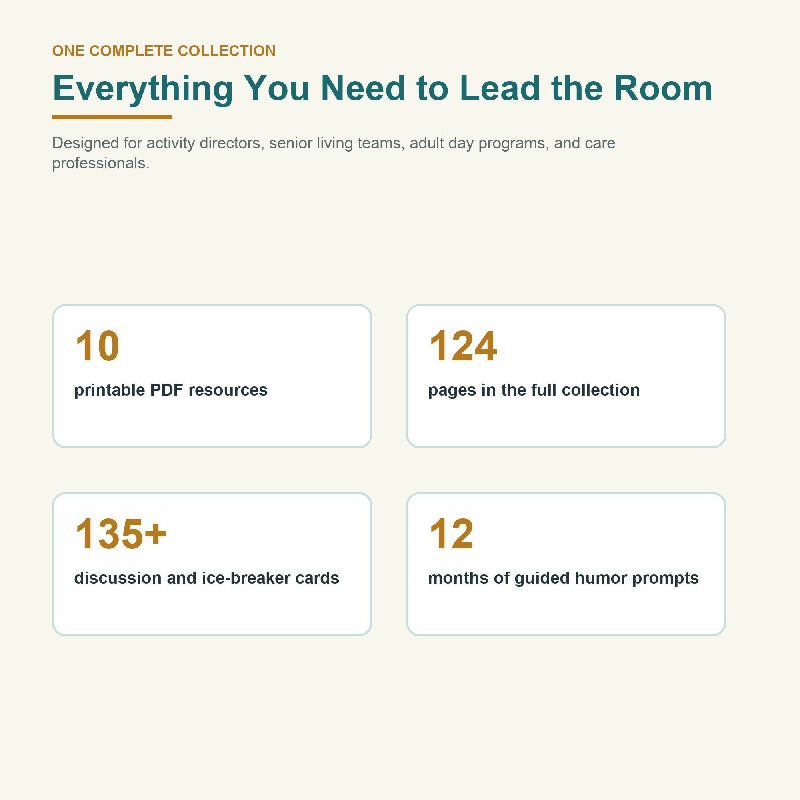 Senior Group Improv Activity Bundle - 10 Fun Games for Creative Engagement