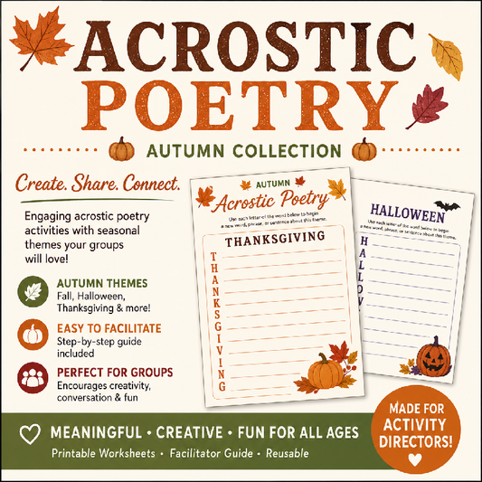 Acrostic Poetry Packet - Autumn Edition
