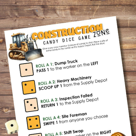 Construction Dice Game for Seniors | Low-Prep Group Activity for Assisted Living and Adult Day Programs
