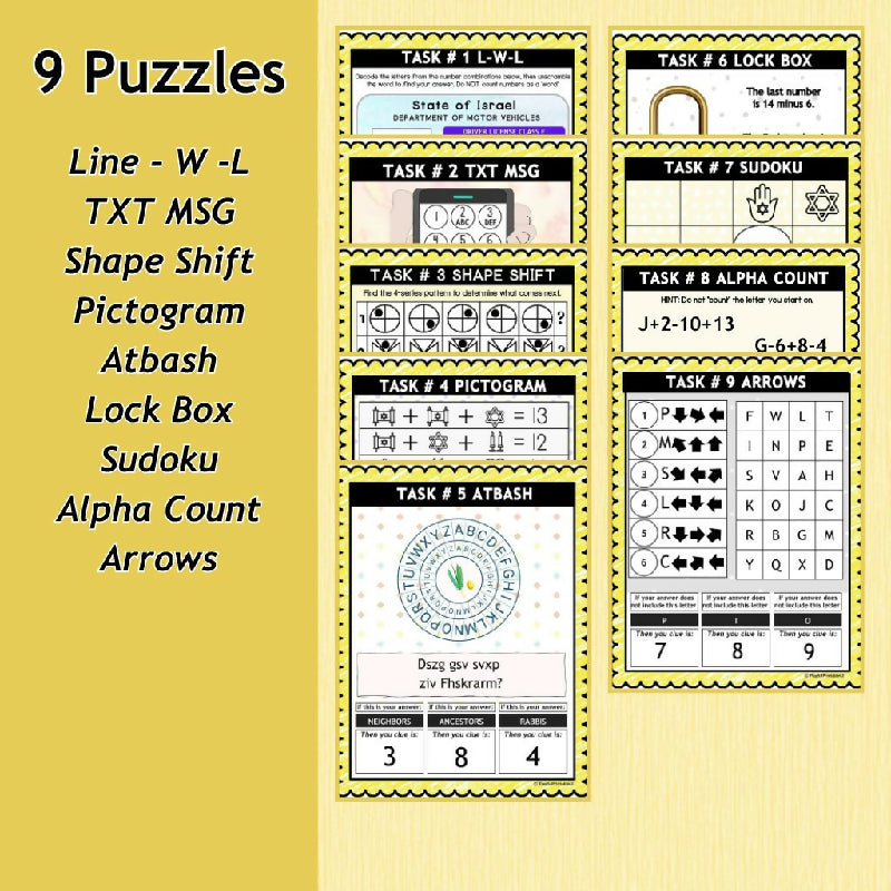 The Lulav Ritual | Printable Sukkot Escape Room for Seniors | Jewish Holiday | Print & Play Group Activity