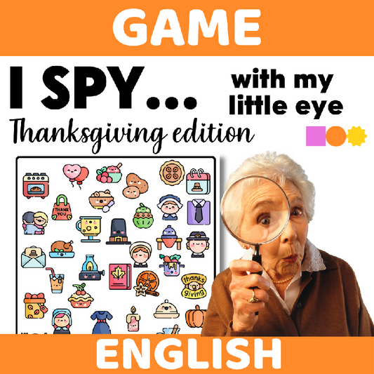 Thanksgiving I Spy Printable Game for Seniors & Memory Care | Visual Perception & Cognitive Stimulation Activity | Observation & Brain Fitness Game for Cognitive Engagement Thanksgiving