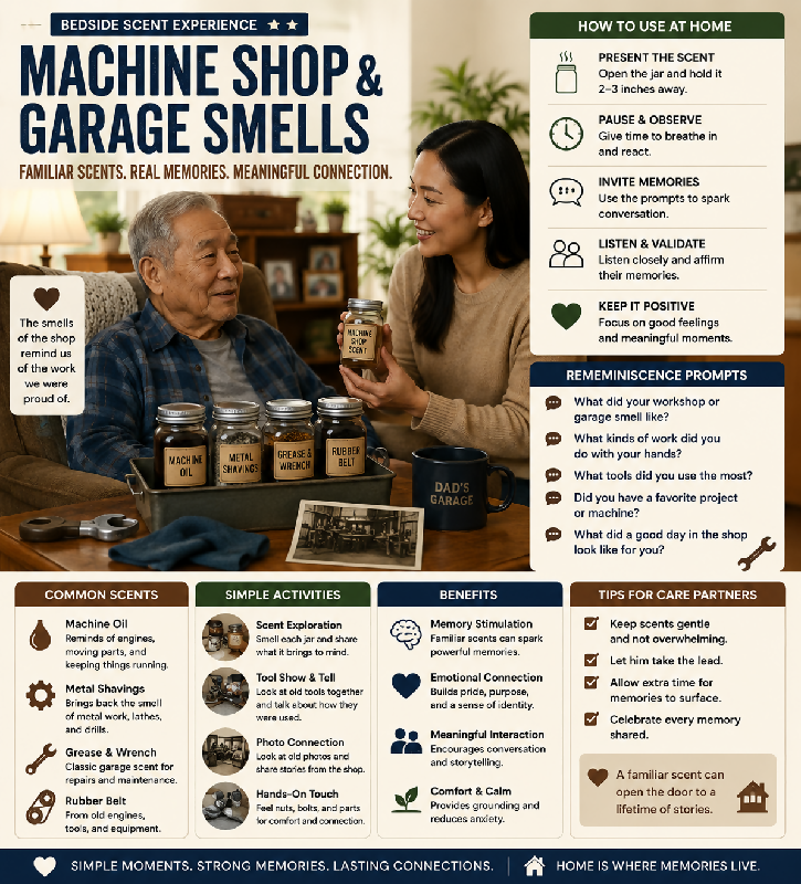 Familiar Things: Familiar Masculine Scents for Men’s Groups, Memory Care, Men’s Club Conversations, and Bedside Work
