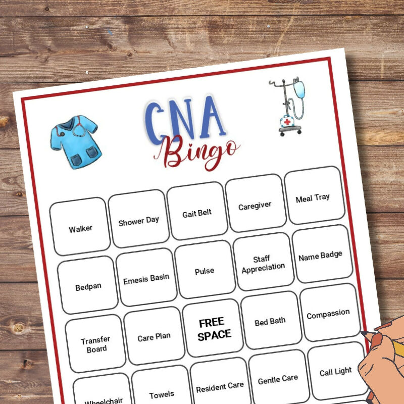 CNA Bingo Printable Game for Nursing Assistant Week