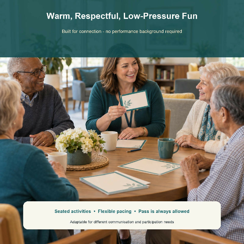 Senior Group Improv Activity Bundle - 10 Fun Games for Creative Engagement