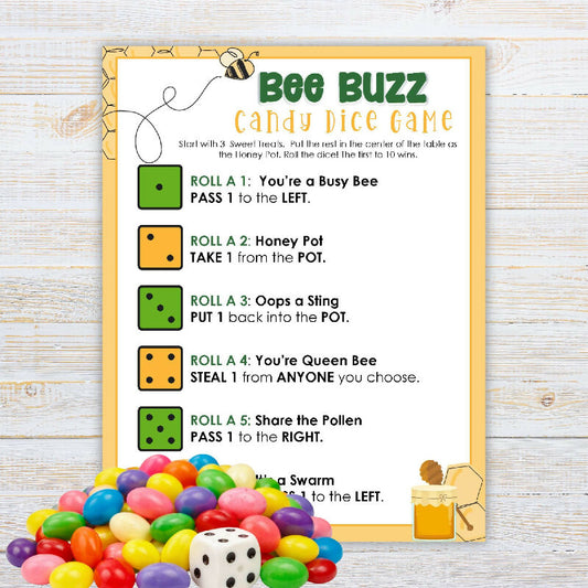 Bee Candy Dice Game | Easy No-Prep Group Activity for Seniors