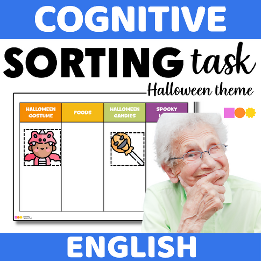 Halloween-Themed Sorting Icons for Seniors | Printable Cognitive Sorting and Classification Activity for Memory Care and Senior Centers - October Theme