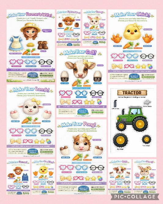 create your own animals and farm characters