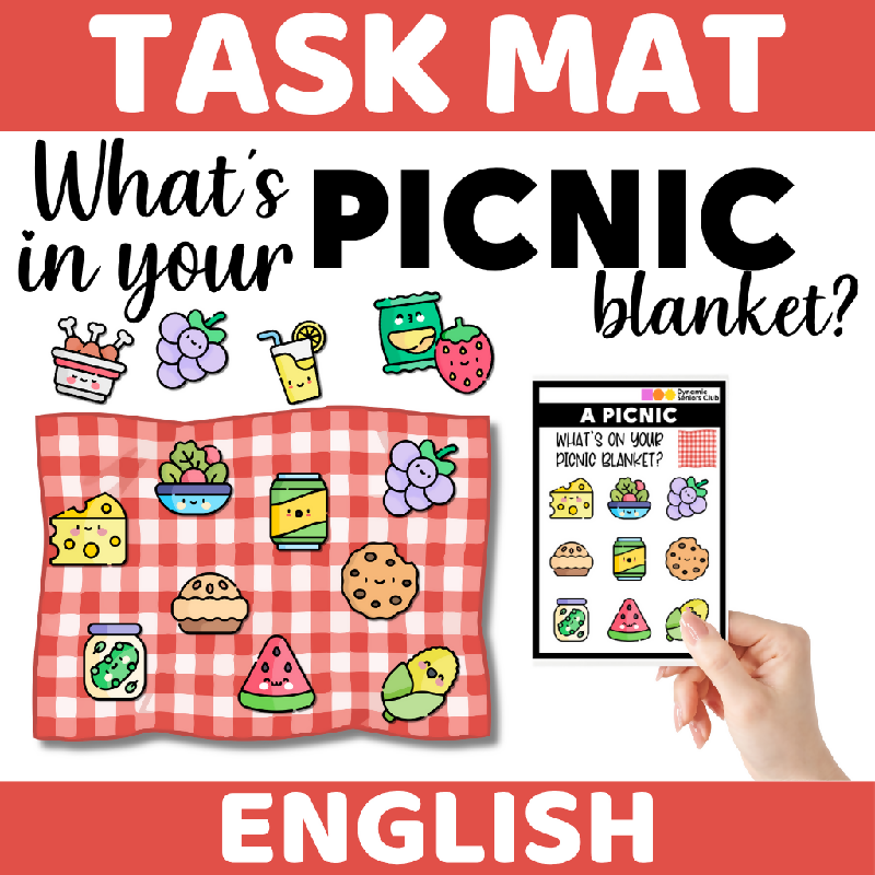 Task Mat Activity July Themed - What's in my Picnic Blanket Tactile Activity - Cognitive Fine Motor Task