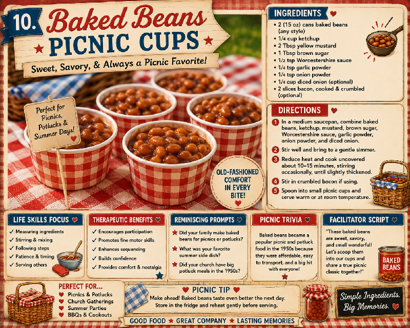 Ready, Set, Picnic! 50 Vintage Recipes + Games + Movement + Scripts | Complete Memory Care Activity Program