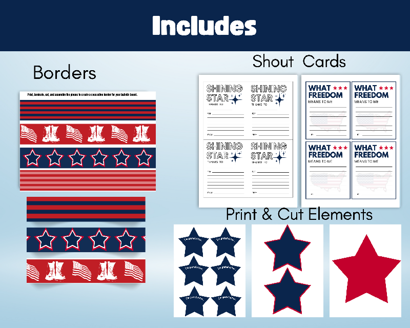 Printable Veteran's Day Bulletin Board Kit