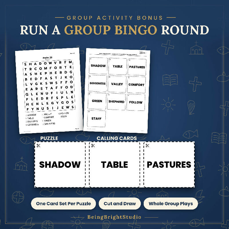 Psalms Word Search for Seniors, 150 Extra Large Print Puzzles for Activity Directors and Church Groups, Bingo and Planner